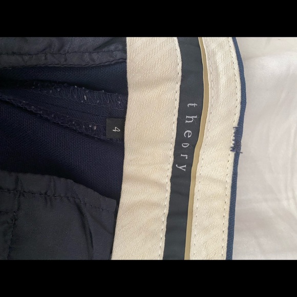 Size 4 Navy Blue Theory Slacks/Pants - Picture 4 of 6